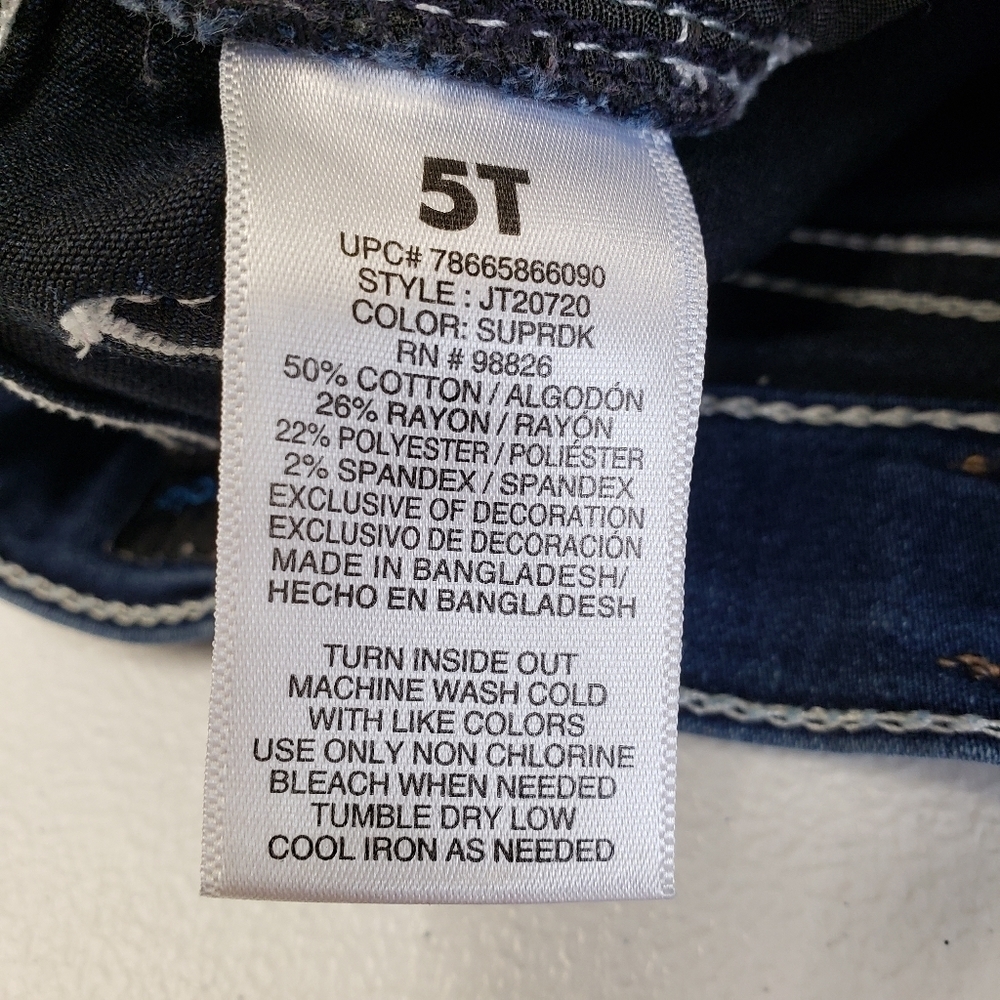Jordache Bootcut Blue Jeans Girls Size 5T - Picture 7 of 7